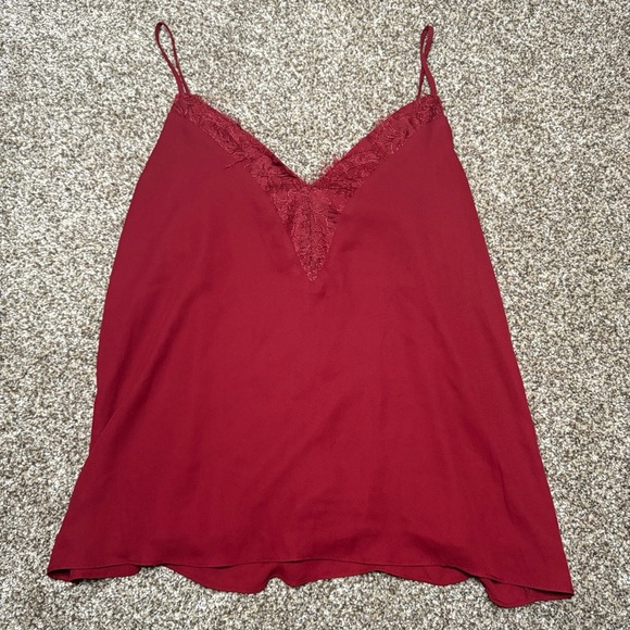 Melrose and Market Burgundy Lace Top - Picture 1 of 10